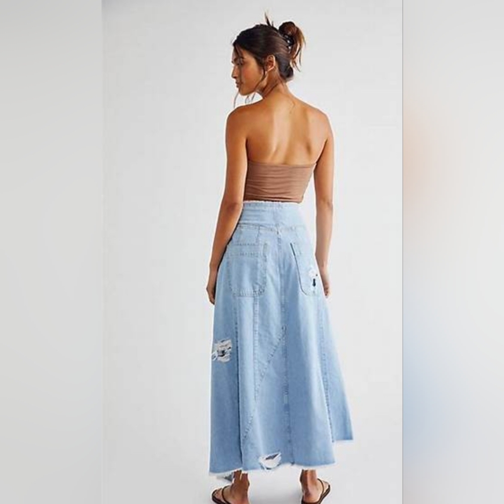 Free People Riptide Maxi Denim Skirt , NWT, Size 2.  *****SOLD OUT - Picture 2 of 3